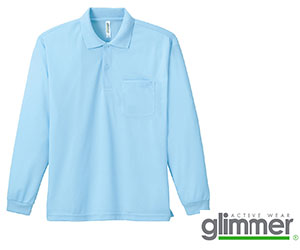 00335-ALP　ドライ長袖ポロシャツ(ポケット付)