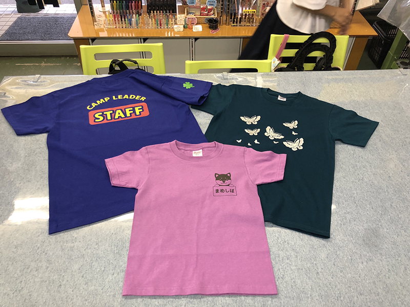 完成したオリジナルTシャツ。